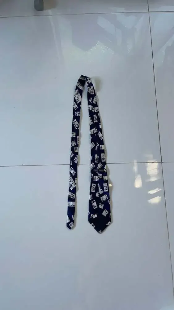Vintage Domino's Pizza The Noid Novelty Tie - Blue & White